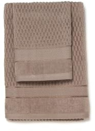 PARAMAISON Asciugamani Bagno Viso e Bidet, Collezione Diamont Luxury (1+1), 100% Cotone 420 Grammi, Casa, Piscina, Palestra| Tortora