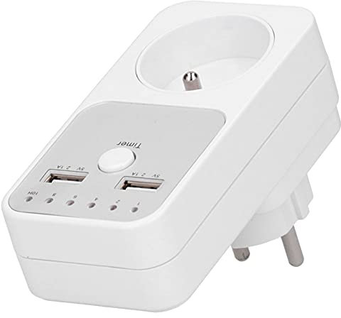 Fafeicy 180–260 V Intelligente Digitale Countdown-Timer-Steckdose mit 2 USB-Anschlüssen, Energiesparender Stecker-Timer für Computer, Herde, Lampen, ABS-Material (Vorschriften)