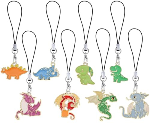 BEEFLYING Niedliche HandyAnhänger Kawaii Schmetterling, 8 Stück | Landschafts-Charms-Riemen Y2K-HandyAnhänger Zubehör für Handytasche SchlüsselAnhänger Airpods Kamera Dekor