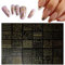 30 Hojas Oro Pegatinas Uñas Flores 3D Pegatinas de Manicura Doradas, Autoadesiva Nail Art Stickers Decoración, Luna Estrella Sol Pegatinas Uñas Patrones geométricos y muchos otros temas Uñas DIY