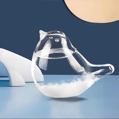 Storm Glass Weather Forecast Bottle - Snow Globes Barometer,Cloud Storm Weather Station,Decorative Weather Predictor, Home and Office Decor, Unique Gift Idea (Bird)