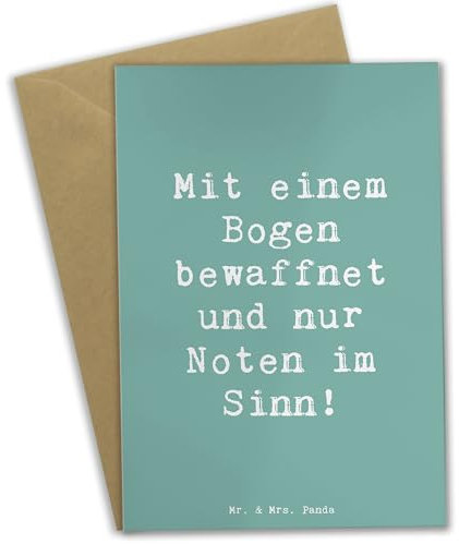 Mr. & Mrs. Panda Grußkarte Spruch Violoncello Magie - Geschenk, Noten im Sinn, Musiker, Musikgenres, Musikliebhaber, Geschenkideen, Trompeten, Notenblätter, Klaviere, Instrumente, Cellist