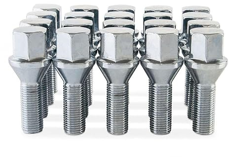 20 x Chrome Wheel Nuts Bolts for Jeep Renegade Aftermarket Alloy Wheels