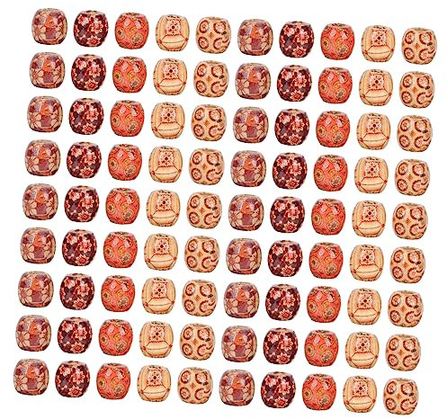 BELLIFFY 100stücke Holzperlen Für Dreadlocks Diy Haarschmuck Perlen Holz Dreadlocks Perlen Für Haar Flechten Für Haarzöpfe