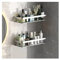 Jian1004 Bathroom Shelves Storage Rack Toilet Washstand Double Layer Simple Storage Rack Kitchen Counter Metal Storage Rack Wall Perforated Storage Rack Shower Organizer(Gris)