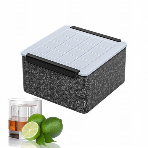 Contenitore trasparente per cubetti di ghiaccio – 1,7 x 2 in Clear Ice Cube Maker, 16 Clear Ice per Gin Tonic Negroni Whiskey e Cocktail