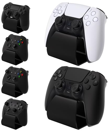 playvital Stand-al Supporto Metallo per ps5/Edge Controller(2 Pz) -Grigio | Stand Universale da Tavolo con Base Antiscivolo, Porta Joystick per ps4, per Xbox Controller, per Switch 1/2 Pro Joypad