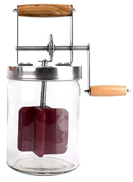 FGUUTYM Kilner Vintage Glass Butter Churn; Delicious Homemade Butter In As Little As Ten Minutes; Large 34 Ounce Capacity Butter Churner 1 EA Almacenamiento de alimentos para bebés (Clear, One Size)
