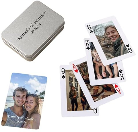 Individuelle Spielkarten für Paare, Hochzeits-Gästebuch-Alternative, Kartendeck personalisiert mit Ihrem Foto, Hochzeitsgeschenke
