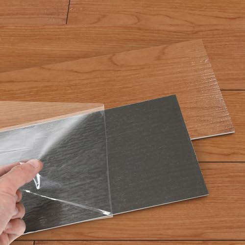 Peviasot PVC-golvbeläggning vinylgolv, självhäftande, 5 m²/36 stycken halkfria vattentäta, 91,44 x 15,24 cm tjocklek 2 mm självhäftande kakel golv, slitstark för vardagsrum kök, trä brun