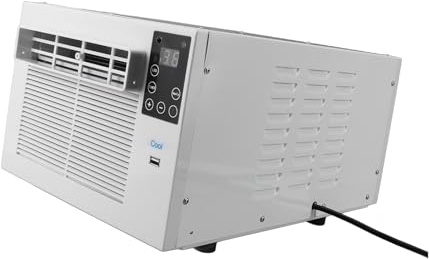 Aire acondicionado portátil de bajo consumo, 1900 BTU, 280 W, mini aire acondicionado móvil con control remoto for el hogar, dormitorio, oficina, camping, espacio for mascotas. Multiprotección