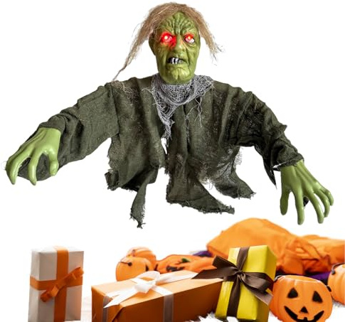 Pilas de jardín fantasma Halloween - Figuras brillantes para atmósfera espeluznante, decoración de jardín de material resistente al clima robusto para el área de entrada del patio trasero de vorgarten