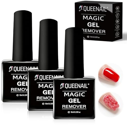3 Pcs Black Gel Nail Polish Remover, Fast-Acting Gel Nail Varnish Remover, Quickly Removes Gel Polish in Minutes, No Need for Foil, Soaking or Wrapping, Works Effectively