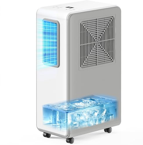 Portable Air Conditioner 4 in 1 Air Conditioning Unit Cooling & Dehumidifier & Cooling Fan Ultra Quiet, 24H Timer Powerful Mobile AC Unit Cooling for Home,Office（white）