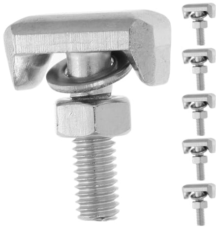 Toyvian Juego de 6 Pernos en T de Acero Inoxidable para Bornes de Batería de Automóvil, Tornillos Diseño Montaña para Terminales, Accesorios de Repuesto Automotriz, Kit de Terminales