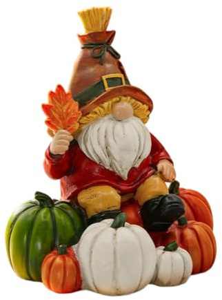 Generisk trädgårdstomte Thanksgiving höst pumpa skörd bordsdekoration | Trädgårdstomtar för terrass hem bordsyta inomhus gård gräsmatta yta höst skörd skördefest