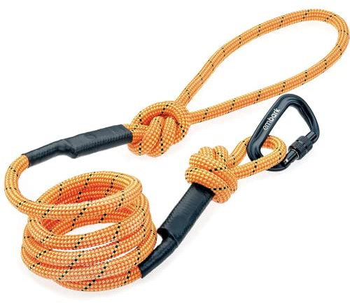 Embark Adventure Pro 6ft Climbing Rope Dog Leash for All Breeds, Orange