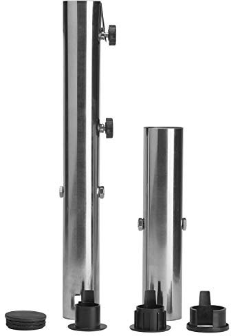 anndora Bodenhülse Edelstahl für Sonnenschirm Wäschespinne 48, 39, 34 mm Stamm