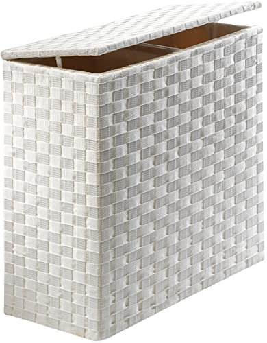 Kobolo Wäschesammler Wäschesortierer - Nylon - weiß - 125L - 2 Fächer