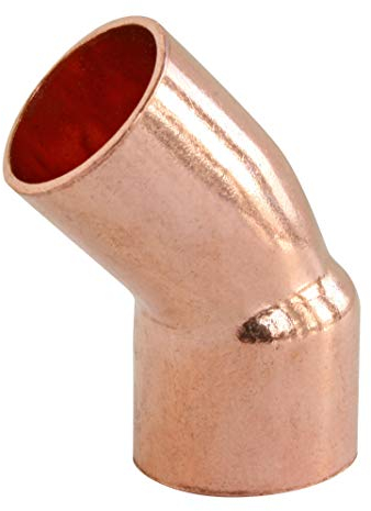 SOMATHERM FOR YOU - Kupfer Lötfitting - Winkel 45° Männlich Weiblich Ø28 Kleiner Radius - NF-konform