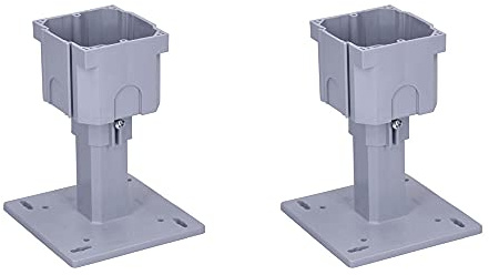 Voxura Teleskop-Gerätedose Schalterdosen Isolierstärke 80-170mm Halterung 68x70x50mm Leitungsführung Außendämmung UP tief universal Grau 2 Stück