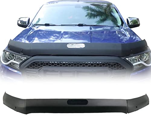 JHCHAN Motorhaubenschutz für Ford Ranger 2015–2022 Wildtrak XL XLT Limited Raptor Woldtrak Mattschwarze Steinabweiser