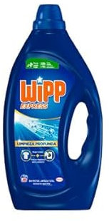 Wipp Express Limpieza Profunda (28 lavados), detergente líquido quitamanchas, detergente para lavadora concentrado para coladas higiénicamente limpias