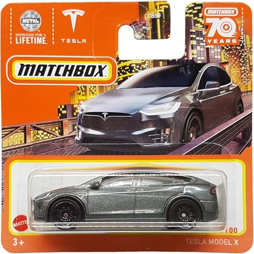2023 Matchbox Tesla Model X Metallic Grey 90/100 (Short Card) HLC74