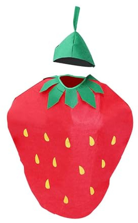 Dickly Disfraz de Fruta para Adultos, Disfraz de Comida, Disfraces de Cosplay para Carnaval, Fiesta de espectáculo, Fresa