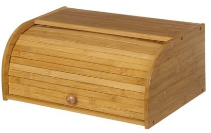 LEKE GO Panera de Bambú Marrón Natural para Cocina con Tapa Enrollable Sol nacido (Tapa Enrollable)