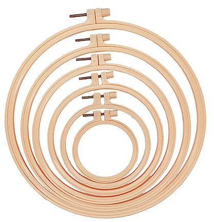Lurrose 6 Stück Kunststoff Stickrahmen 9,5-27cm Für Kreuzstich Und Selbstgemacht Handarbeiten Langlebig Und Praktisch Vielseitiges Stickzubehör
