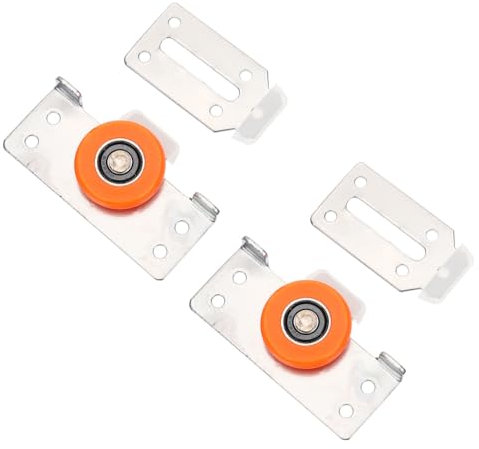 jojofuny 2 Sätze Tür Riemenscheibe Garderobenpufferrolle Rollo für Terrassenschiebetüren Fenstertürrolle stumme Gleitrolle terrassentür rolle Schublade Zubehör Fenster Tür Rad Lager Nylon