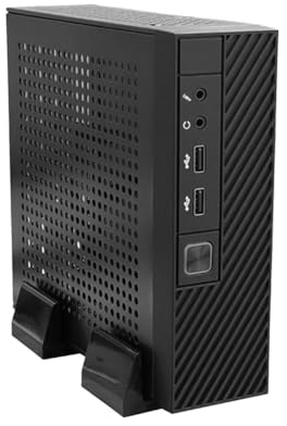 M06 Mini Desktop-Fodral MINI-ITX PC-Chassi MåNgsidigt och Effektivt Industriellt Kontrollfodral med Fotstativ