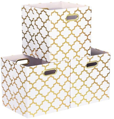 ArcaGuru Würfelförmige Aufbewahrungskörbe, faltbare Aufbewahrungskörbe, Stoff-Aufbewahrungswürfel, Organizer, Körbe, Schubladen für Regale, Schrank, Kleiderschrank, Bücherregal, Schrank, 28 x 28 x 28