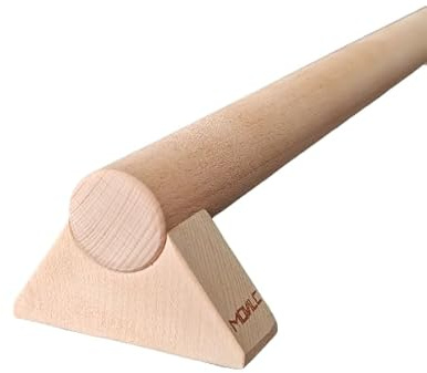 MOVALC® Barra de Equilibrio Balance Beam Barra de Madera Redonda para Gimnasia Barra de Soporte de Manos Barra de pirpuette Fitness paralelas viga Equilibrio dominadas
