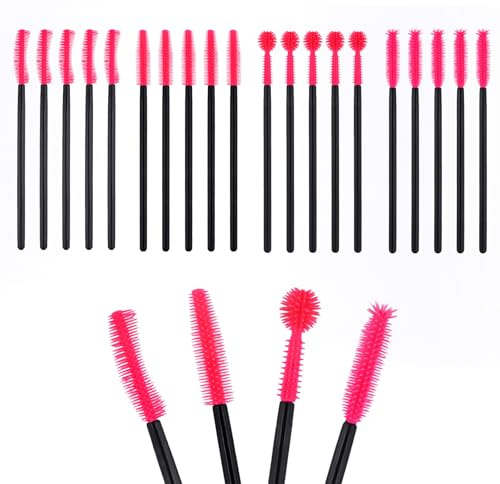20 Pcs Sewing Machine Cleaning Brushes, Silicone Sewing Machine Cleaning Brushes Silicone Bristle Cleaning Brush for Sewing Machine Cleaning Supplies (Rose Red)