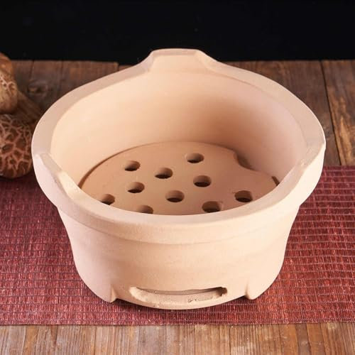 Poêle à Charbon de Bois en Argile, Petit Poêle à Charbon D'Argile, Barbecue en Poterie Polyvalent, Argile Réchaud Portable pour le Camping, Accessoires D'extérieur de Table(22cm/8.7in)