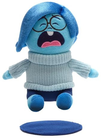 Disney Store Official Sadness Shoulder Plush Toy, Inside Out 2, 14cm / 5.5, Emotion Themed Soft Toy with Magnets, Suitable for Ages 3+