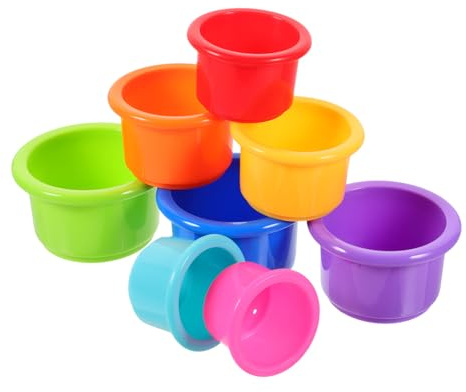 Mipcase 8 Stück Stapelbares Kaninchen Spielzeug Aus Lebensmittelechtem Kunststoff Bunte Futterbecher Zum Verstecken Und Suchen Wiederverwendbar Für Kleintiere Und Gartenkaninchen