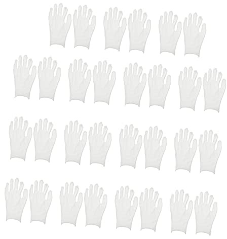 IWOWHERO 15 Guantes de Algodón Blanco para Eczema Hidratantes Grosor Medio para Cuidado y Seca