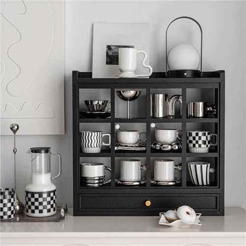 Generisch Tassenhalter aus Holz – Schreibtisch-Kaffeebecher-Organizer und Präsentationsständer für Wohnzimmer, Esszimmer und Büro – Die perfekte Aufbewahrungslösung für alle Anwendungsbereiche