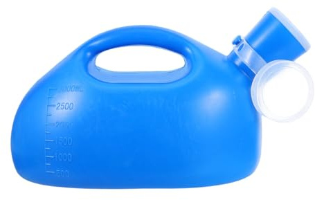 Urinoir Homme 3000ml en Plastique Bleu, Modèle Portable | Urinoir Masculin Anti-déversement, Urinoir Réutilisable pour Personnes Âgées, Urinoirs de Voyage pour Hommes