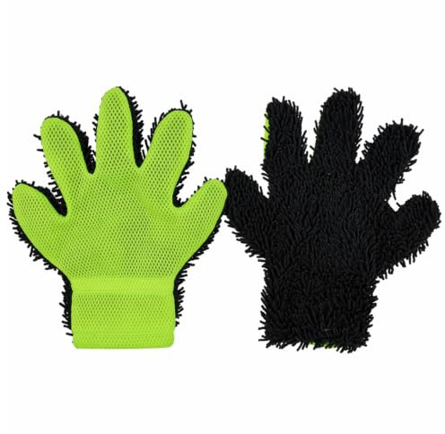 Merzio Premium Microfiber Car Wash Mitt Scratch-Free Super Absorbent Car Cleaning Glove for Washing and Detailing, Lint-Free Wash Mitt for Car Washing, Auto Car Care Accessories