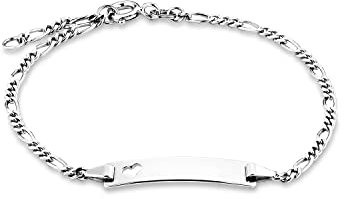 Amor Identarmband 925 Sterling Silber Damen Armschmuck, 16+2 cm, Silber, Kommt in Schmuck Geschenk Box, 2016493