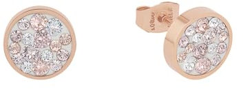 s. Oliver Ohrringe für Damen, Kristall von Swarovski / Edelstahl, IP Rose