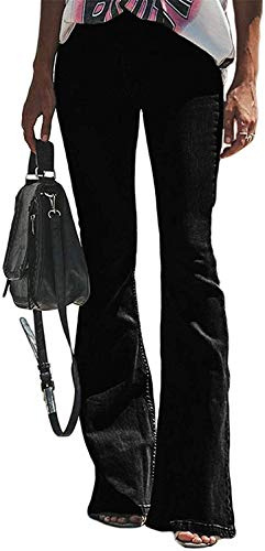 Angel ZYJ Donna Jeans a Zampa Pantaloni a Vita Alta Elasticizzati Pantaloni Jeggings da Donna Pantaloni Denim Larghi (Style 4, 2XL)