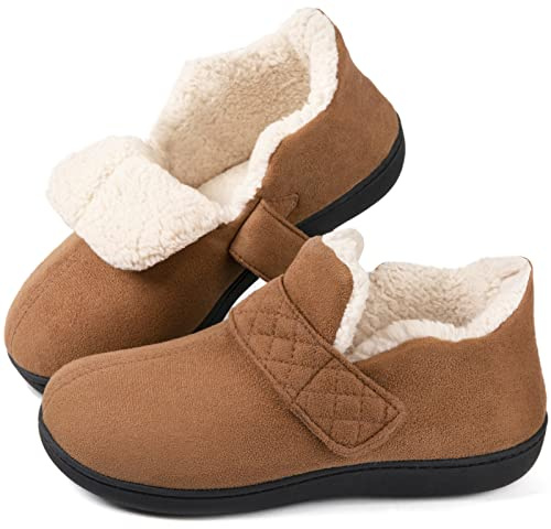Zizor Women's Adjustable Strap Closed Back Slipper with Memory Foam