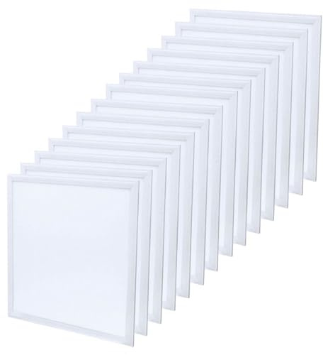 Europalamp – Panel LED 600 x 600 40 W – Lote de 12 unidades, blanco frío 6000 K, alta luminosidad, varios modelos disponibles