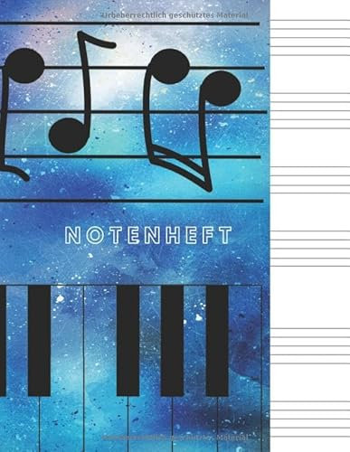 Notenheft: Notenheft,notenblatt leer,notenheft blanko,Dickes Notenbuch - 100 Seiten - hohe Qualität