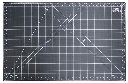 Self-Healing Cutting Mat, FOME A1 Size Cutting Mat 24x36in 5 Layer PVC Construction Double Sided Non-Slip 3mm Thick Professional Gridded Rotary Mat for Cutting, Sewing, Crafts and Cropping Photos